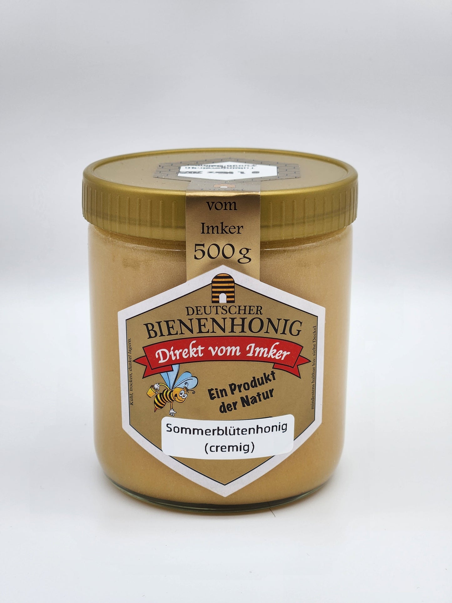 Cremiger Sommerblütenhonig 500 g Glas – mild & streichzart