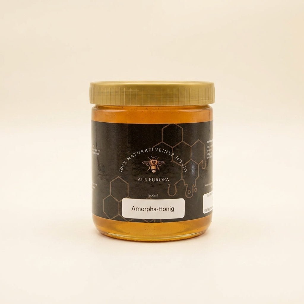 Amorpha - Honig 500g Glas – flüssig, aromatisch & naturbelassen - Imkerei B&J