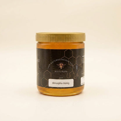 Amorpha - Honig 500g Glas – flüssig, aromatisch & naturbelassen - Imkerei B&J