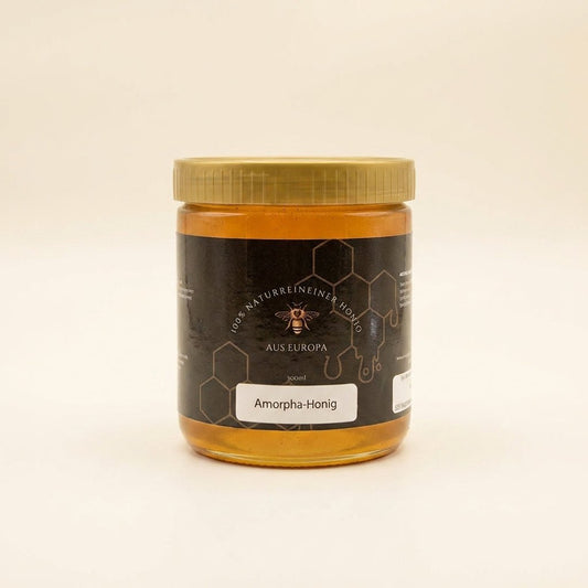 Amorpha - Honig 500g Glas – flüssig, aromatisch & naturbelassen - Imkerei B&J