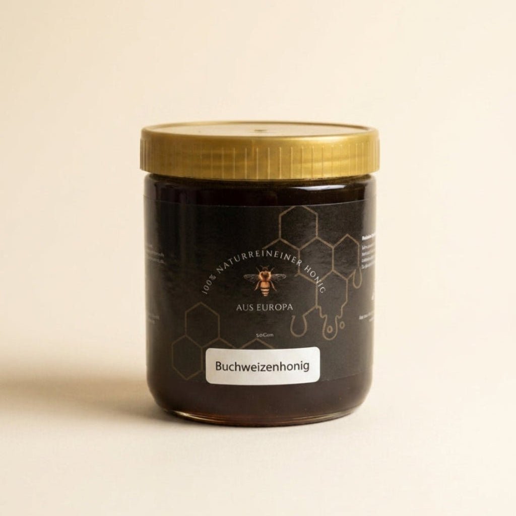 Buchweizenhonig 500g Glas – kräftiger, naturbelassener Honig mit Sommerblütenanteil von Imkerei B&J - Imkerei B&J