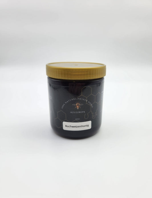 Buchweizenhonig 500g Glas – kräftiger, naturbelassener Honig mit Sommerblütenanteil von Imkerei B&J - Imkerei B&J