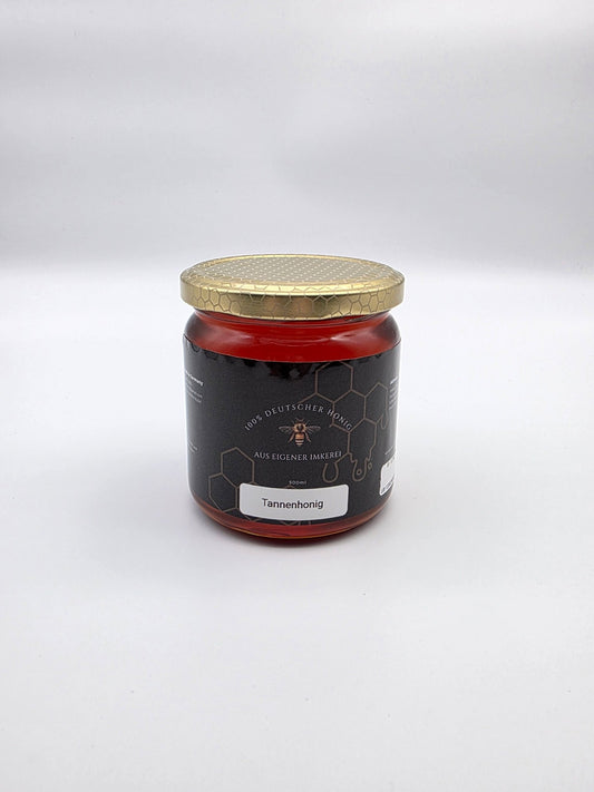 Deutscher Tannenhonig 500g Glas – dunkel, würzig & lange flüssig - Imkerei B&J