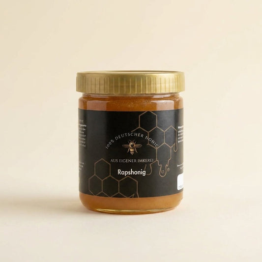 Rapshonig 500g Glas – aus eigener Imkerei - Imkerei B&J