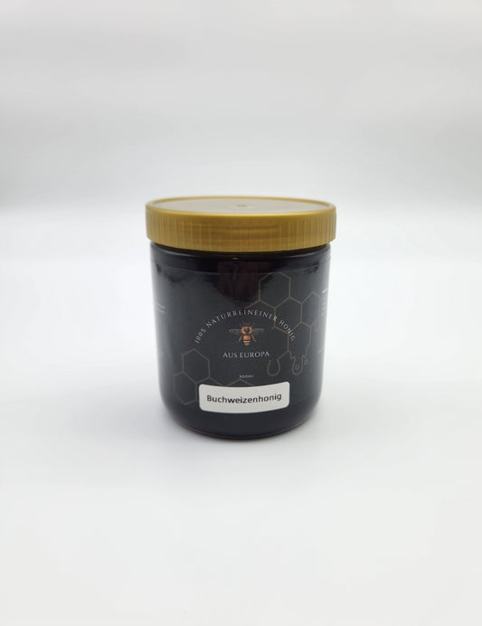 Buchweizenhonig 500 g Glas – dunkel & kräftig-flüssig