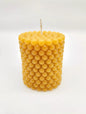 Bubble cylinder beeswax candles - 100% pure natural product from our own beekeeping / Handmade