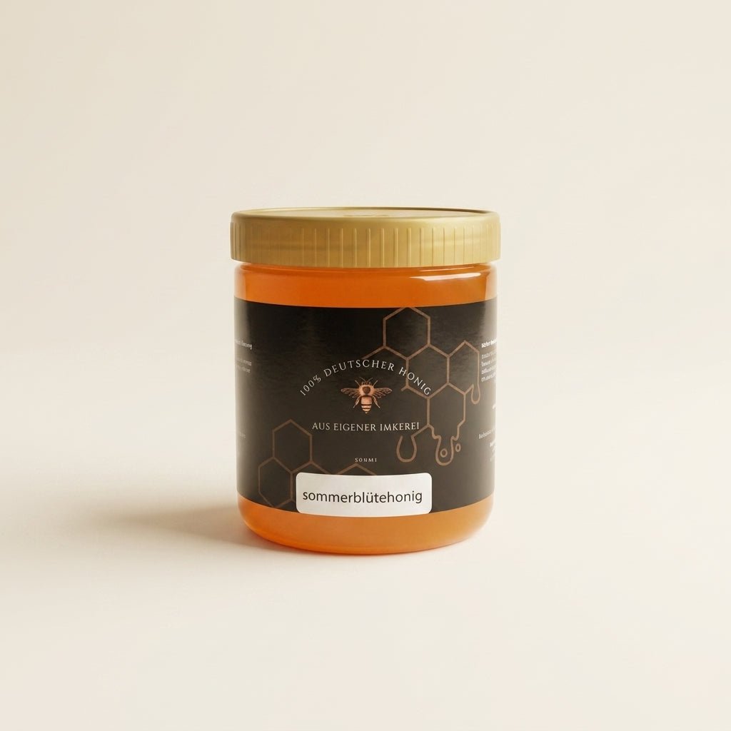 Sommerblütenhonig 500g Glas – Blütenhonig aus Deutschland direkt vom Imker - Imkerei B&J